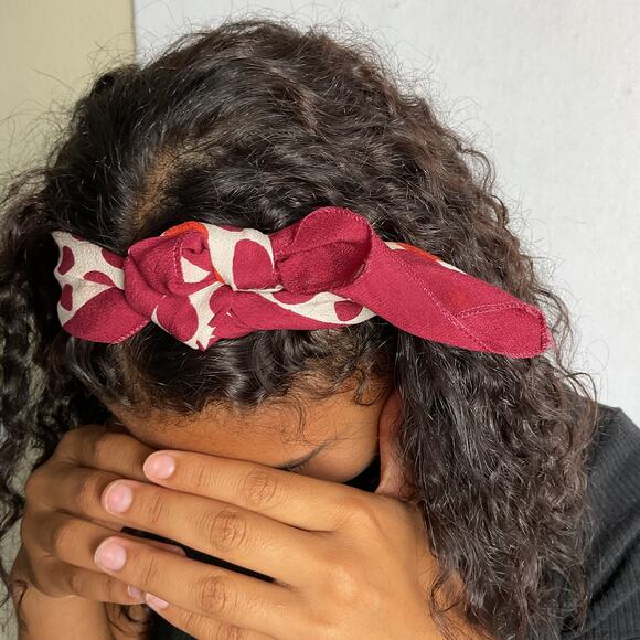 Womens Bandanna Scarf Accessory Purse Twilly Hair bow Coquette Core - Picture 5 of 7